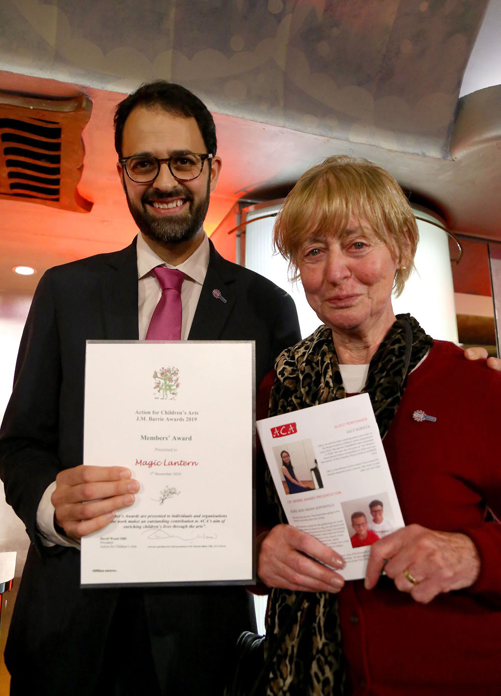 about jm barrie awards 2019 aca