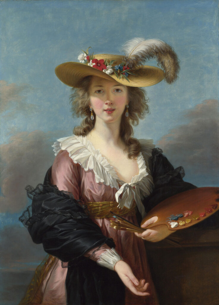 Self Portrait in a Straw Hat. Elisabeth Louise Vigée Le Brun. 1782